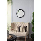 20-Inch Round Wall Mirror with Mango Wood Frame
