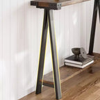 43.3" Farmhouse Console Table with 2-Tier Open Storage
