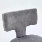 Set of 2 Mid-Century Counter Stools with Curved Back and Upholstered Seat