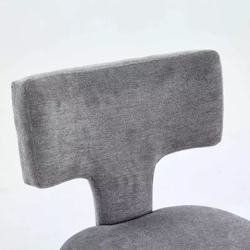 Set of 2 Mid-Century Counter Stools with Curved Back and Upholstered Seat