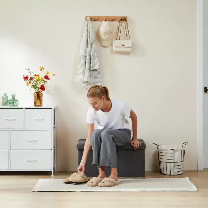 Storage Ottoman Bench with Padded Seat, Available in 30IN and 43IN