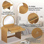 Makeup Vanity Table with Lighted Mirror and Drawer