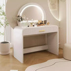 Makeup Vanity Table with Lighted Mirror and Drawer