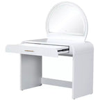 Makeup Vanity Table with Lighted Mirror and Drawer
