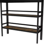 Twin Size Metal Loft Bed for Kids with Ladder and Guardrails, Black