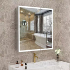 GDFStudio Tomomi 30 Modern Metal Medicine Cabinet with Mirror, LED Lights and 3 Color Temperatures