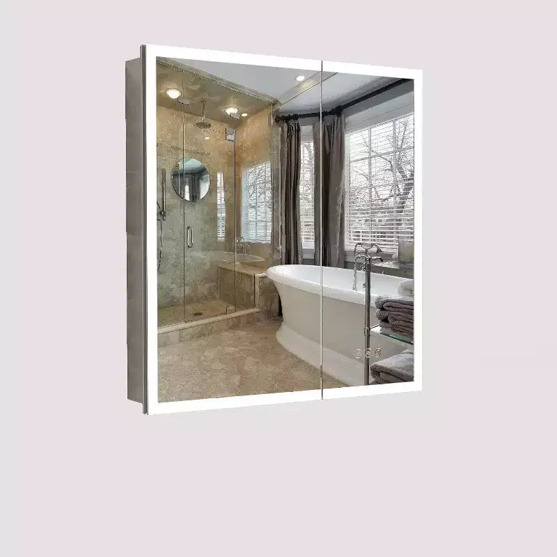 30" Modern Metal Medicine Cabinet with Mirror, LED Lights and 3 Color Temperatures