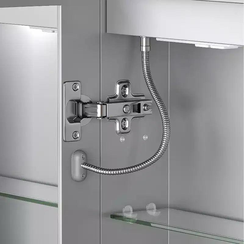 30" Modern Metal Medicine Cabinet with Mirror, LED Lights and 3 Color Temperatures