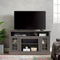 Tv Stand Modern Media Entertainment Center Console Table,with Closed Cabinets,Glass Door & Open Storage Shelves,for Living Room