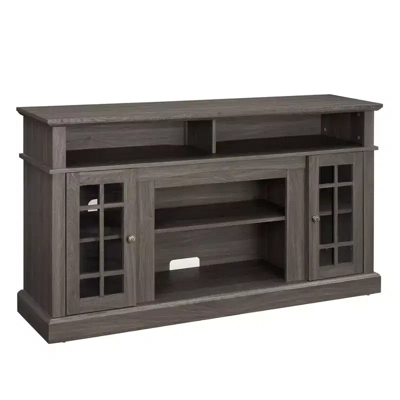 58-Inch TV Stand with Cabinet and Open Shelves