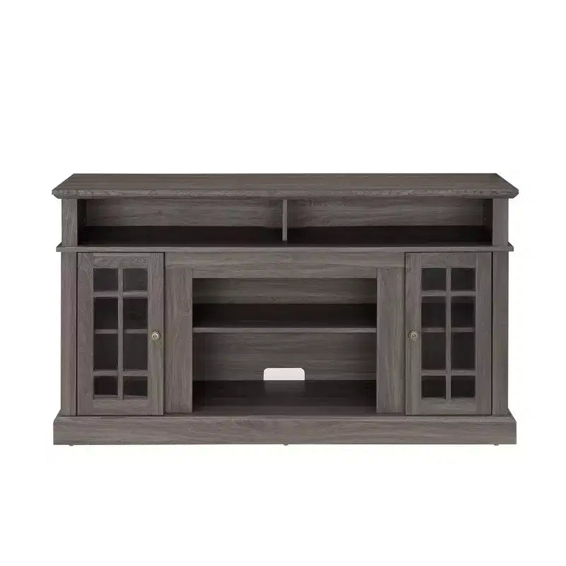 58-Inch TV Stand with Cabinet and Open Shelves