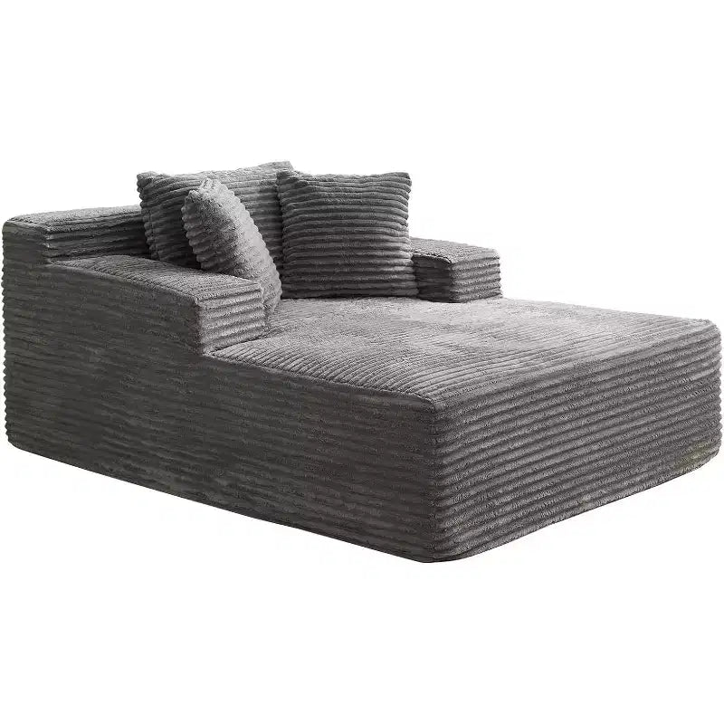 67x50x29 Cloud-Like Boneless Sofa Chair, Oversized Corduroy Chaise Lounge with Deep Seat, Sleeper Couch, for Living Room and Bedroom