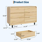 6-Drawer Dresser with Wide Storage, 47 Inch