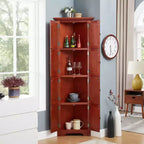 Corner Storage Cabinet with 8 Doors and Adjustable Shelves