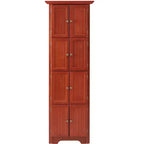 Corner Storage Cabinet with 8 Doors and Adjustable Shelves