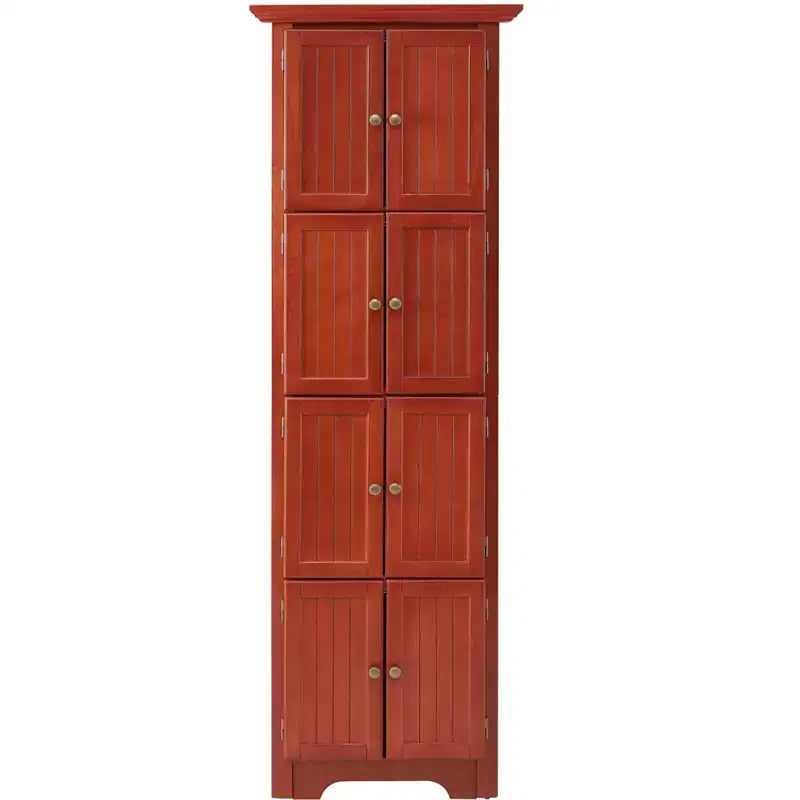 Corner Storage Cabinet with 8 Doors and Adjustable Shelves