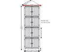Corner Storage Cabinet with 8 Doors and Adjustable Shelves