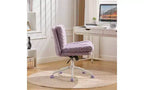Plush Faux Alpaca Ergonomic Office Chair with Wide Seat and Swivel Base