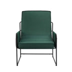 Green Accent Chair with Removable Cushion