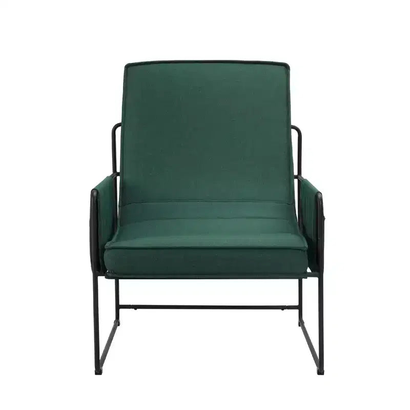 Green Accent Chair with Removable Cushion