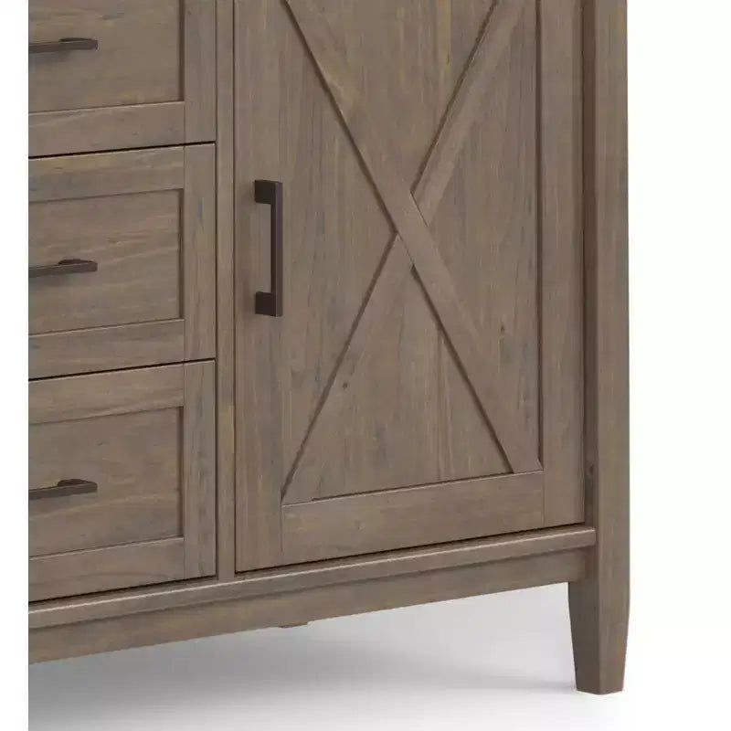 54-Inch Transitional Sideboard Buffet in Smoky Brown
