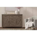 54-Inch Transitional Sideboard Buffet in Smoky Brown