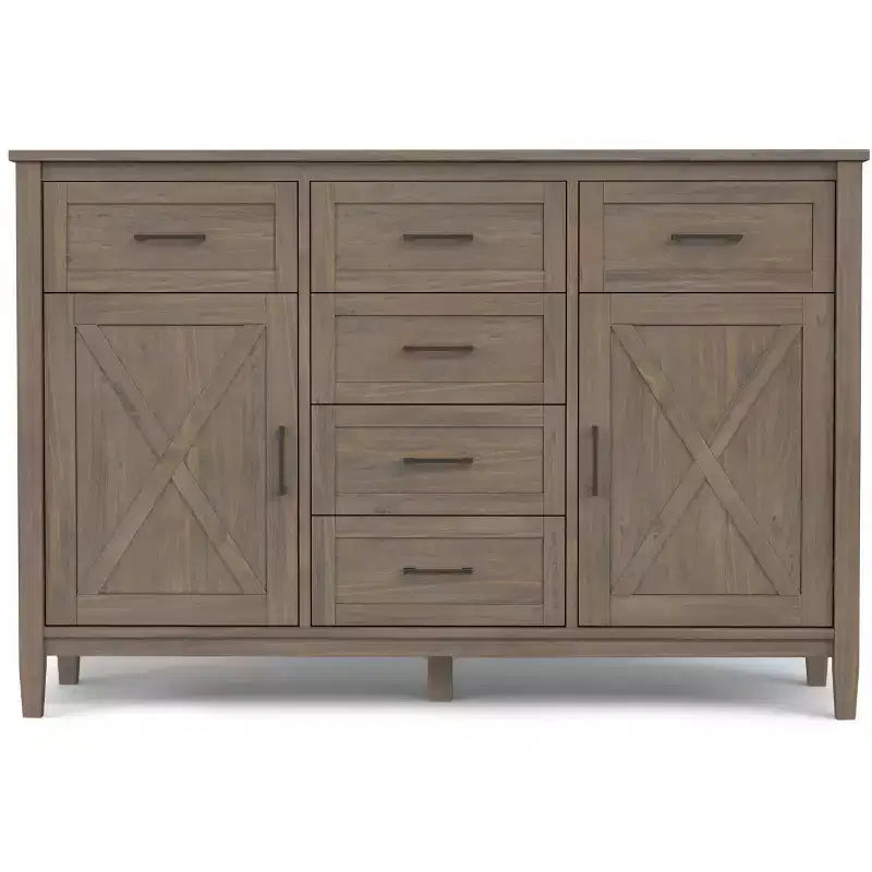 54-Inch Transitional Sideboard Buffet in Smoky Brown