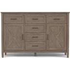 54-Inch Transitional Sideboard Buffet in Smoky Brown