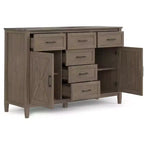 54-Inch Transitional Sideboard Buffet in Smoky Brown