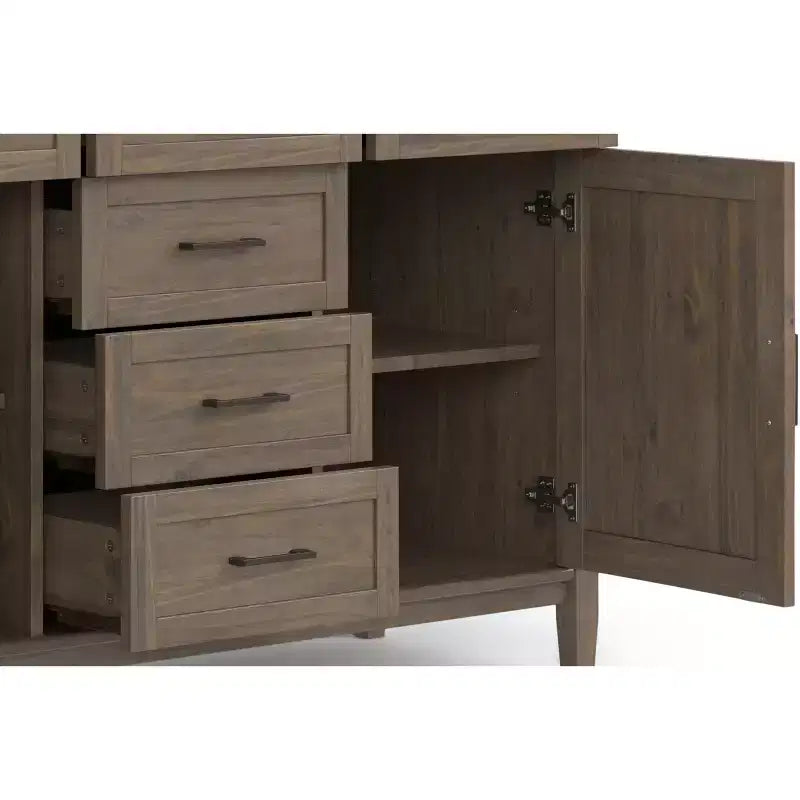 54-Inch Transitional Sideboard Buffet in Smoky Brown