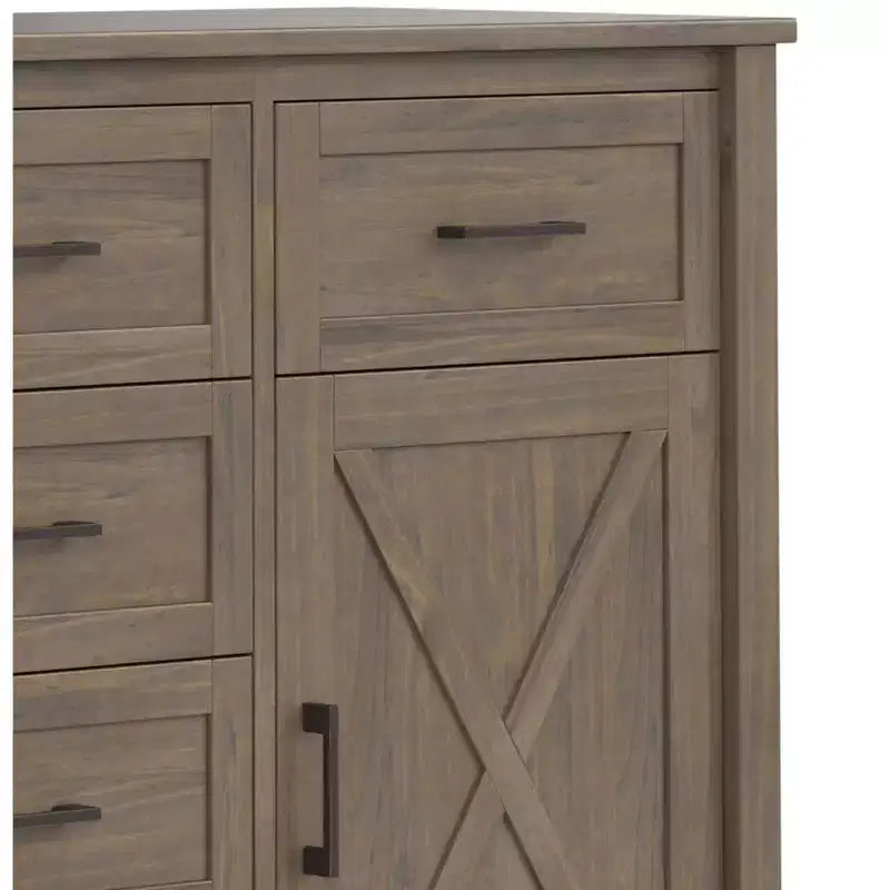 54-Inch Transitional Sideboard Buffet in Smoky Brown