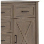 54-Inch Transitional Sideboard Buffet in Smoky Brown