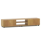 TV Stand for Up to 70-Inch TVs with Storage Cabinets and Open Shelves