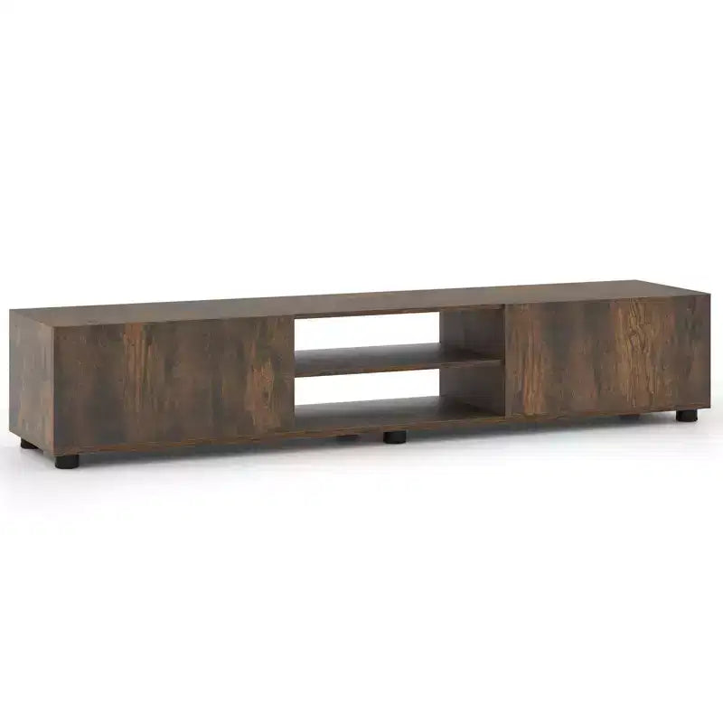 TV Stand for Up to 70-Inch TVs with Storage Cabinets and Open Shelves