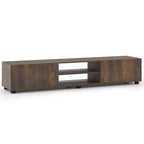 TV Stand for Up to 70-Inch TVs with Storage Cabinets and Open Shelves