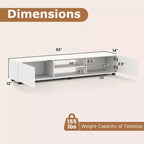 TV Stand for Up to 70-Inch TVs with Storage Cabinets and Open Shelves