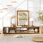 TV Stand for Up to 70-Inch TVs with Storage Cabinets and Open Shelves