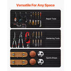 PVC Slat Wall Paneling, 8 x 4 ft, Modular Garage Slatwall Panel, Black