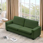 84-Inch Corduroy Upholstered Sofa with Pillow Back
