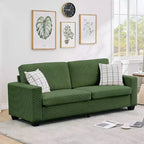 84-Inch Corduroy Upholstered Sofa with Pillow Back