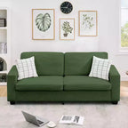 84-Inch Corduroy Upholstered Sofa with Pillow Back