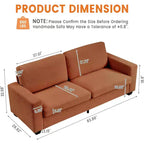 84-Inch Corduroy Upholstered Sofa with Pillow Back