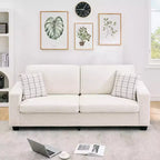 84-Inch Corduroy Upholstered Sofa with Pillow Back