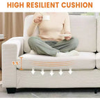 84-Inch Corduroy Upholstered Sofa with Pillow Back