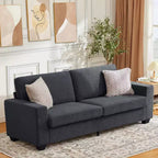 84-Inch Corduroy Upholstered Sofa with Pillow Back