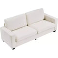 Modern Deep Seat Sofa Couch 84 Plush Corduroy Cloud Loveseat, Oversized Comfy Beige Couch for Living Room Bedroom Apartment