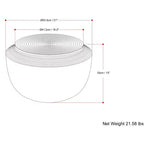 Round Cast Aluminum Coffee Table in Antique Brass, 21 inch, No Assembly Required