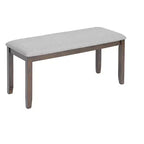 sumyeg 6 Piece Wooden Dining Table Set with Table, 4 Upholstered Chairs and Bench