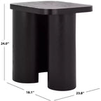 End Table with Wood Legs and Ash Veneer Top
