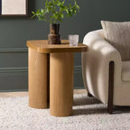 End Table with Wood Legs and Ash Veneer Top
